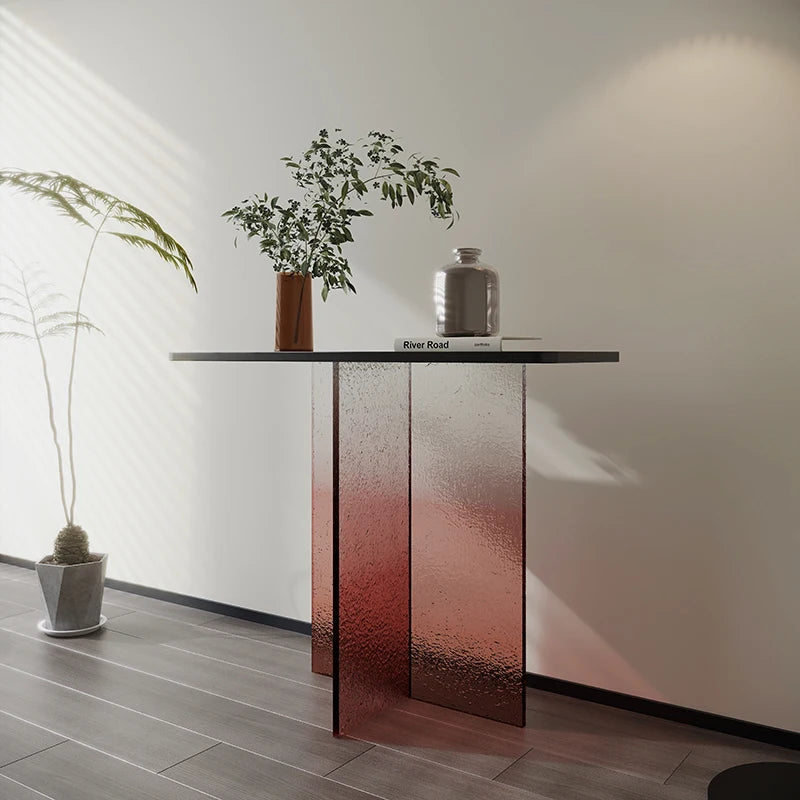 Lobby Acrylic Console Table Nordic Modern Center Entrance Console Tables Luxury Hallway Consolle Ingresso Living Room Furniture
