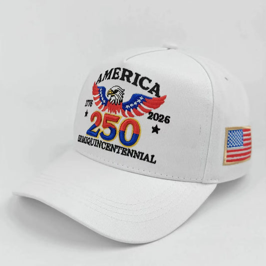 250th Anniversary of the United States Embroidery Hats Outdoor Personality Leisure Men Women Visor Cap 2026 New Baseball Cap