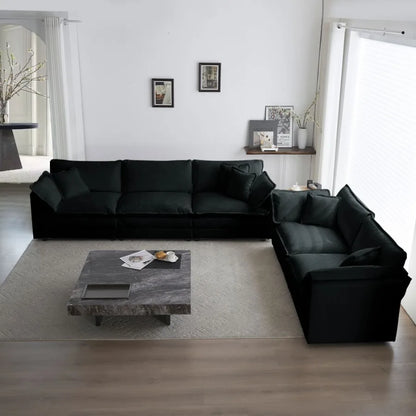 Modern Sofa Couch 3 Piece Set Extra Deep Seat Sectional Sofa for Living Room Oversized Sofa 3 Seat Sofa Loveseat and Single Sof