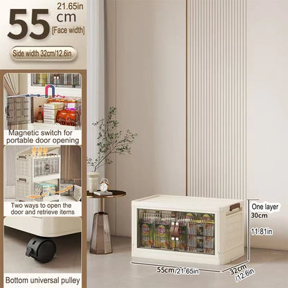 Large Capacity Multifunction Folding Storage Cabinet Dustproof Wardrobe Closet Organizer Easy-to-Install Storage Boxes