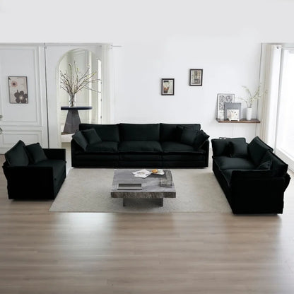 Modern Sofa Couch 3 Piece Set Extra Deep Seat Sectional Sofa for Living Room Oversized Sofa 3 Seat Sofa Loveseat and Single Sof