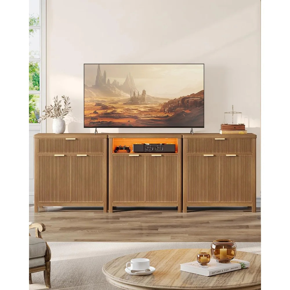 Exquisite Sideboard Buffet Storage Cabinet with Storage and Drawers, Buffet Table Coffee Bar Cabinet for Kitchen Entryway Living