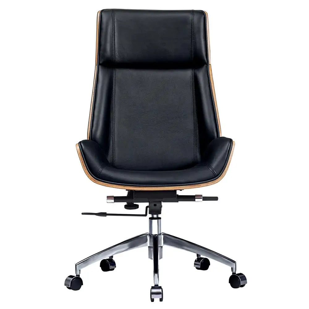 Genuine Leather Office Chair Armless