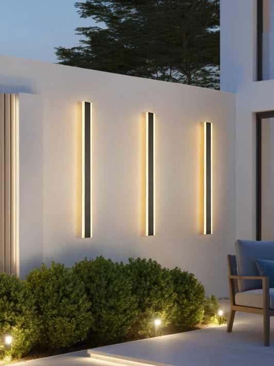 Wall Lamps Line Minimalist  Light Long Strip  Outdoor Waterproof Garden Decoration Villa Background Wall Garden Lights