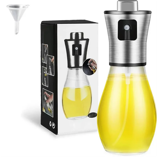 Oil Sprayer for Cooking, 200ML Olive Oil Sprayer Mister, stainless steel Oil Spray Bottle,Portable Oil Spritzer Kitchen Gadgets