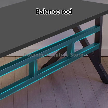 Large 2-Person Gamer PC Desk with K-Shaped Leg Modern Office Double Computer Desks Spacious Home Study Gaming Long Table for Two