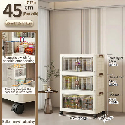 Large Capacity Multifunction Folding Storage Cabinet Dustproof Wardrobe Closet Organizer Easy-to-Install Storage Boxes