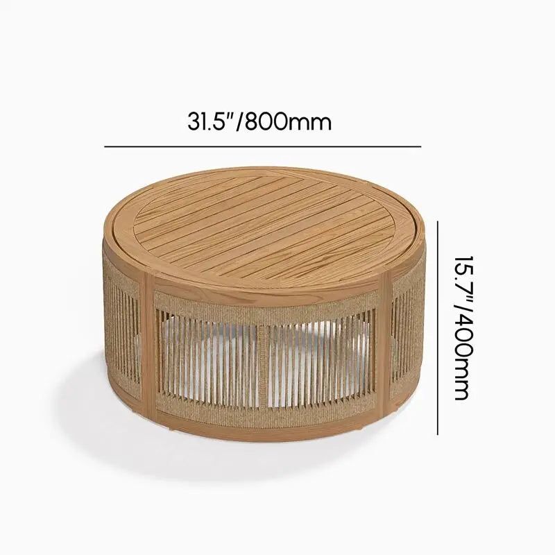 Nordic Style Outdoor Teak Woven Sofa Set Weather-Resistant Comfortable for Patios And Gardens