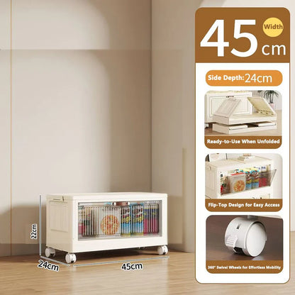 Multilayer Folding Storage Cabinet Multifunction Dustproof Wardrobe Easy-to-Install Closet Organizer for Sundries Locker