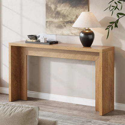 Tribesigns 55-Inch Farmhouse Console Table, Wooden Couch Table Behind Sofa with Storage, Narrow Long Entryway Hallway Table