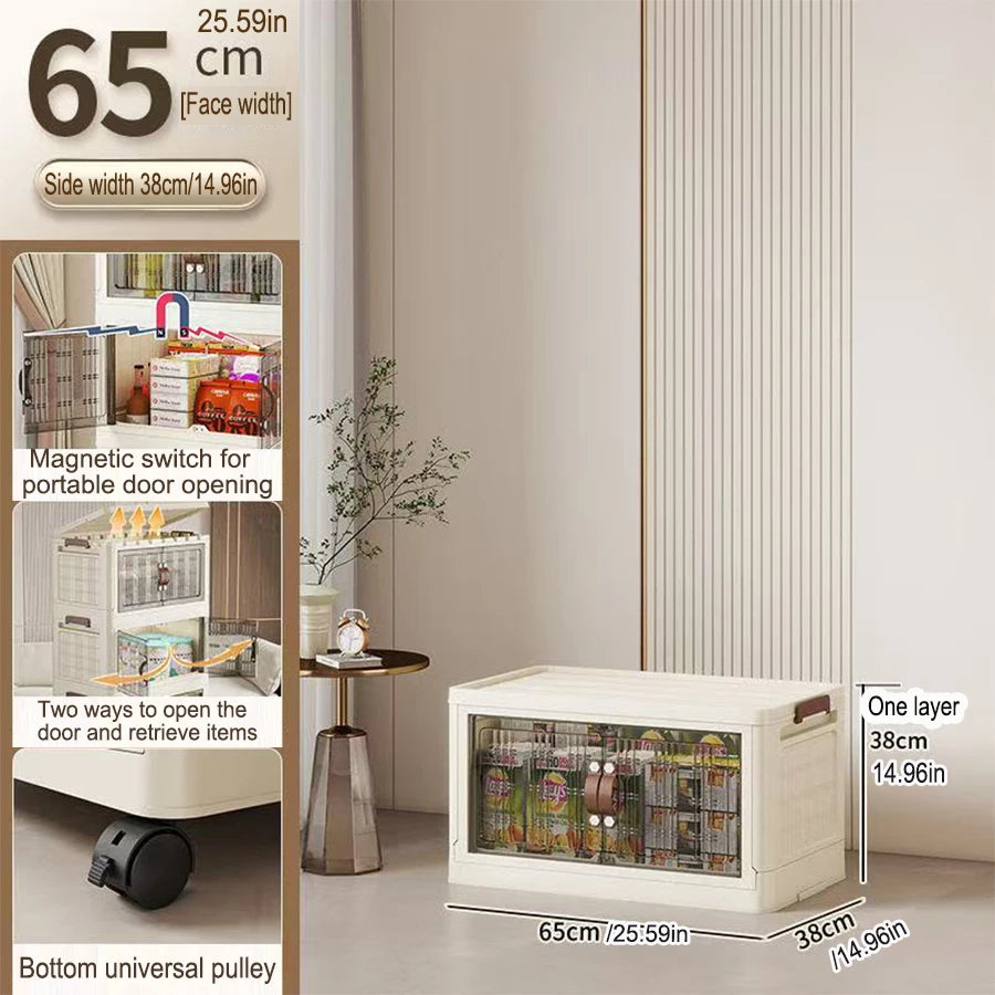 Large Capacity Multifunction Folding Storage Cabinet Dustproof Wardrobe Closet Organizer Easy-to-Install Storage Boxes