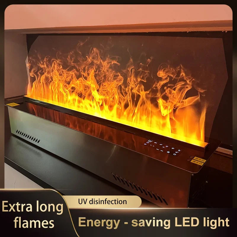 5 Year Warranty Automizing 5d Simulation Flame Vapor Mist Electric Fireplace Water Steam Remote Control Eco-Friendly Humidifier