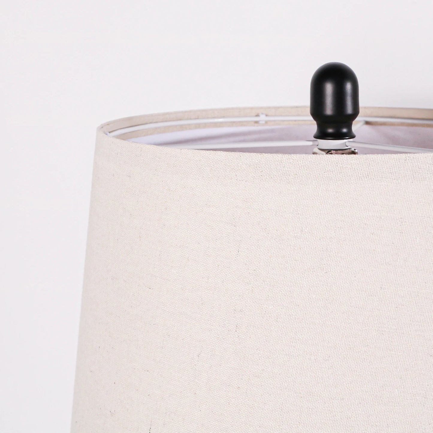 2 Pack 25-Inch Carved Geometric Ceramic Table Lamp With Linen Shade, Southwest's Rustic Accent Lamps For Living Room End Tables