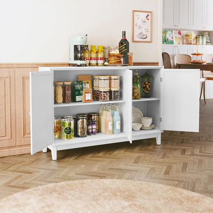 Sideboard Cabinet with 3 Mirror Doors, Accent Storage Cabinet,Modern Buffet with Storage for Living Room, Dining Room, Entryway