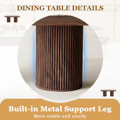 79" Dining Table Set for 8,Large Rectangular Dining Table Set for 8 with Cushioned Chairs,Modern Mid-Century Wood, Custom