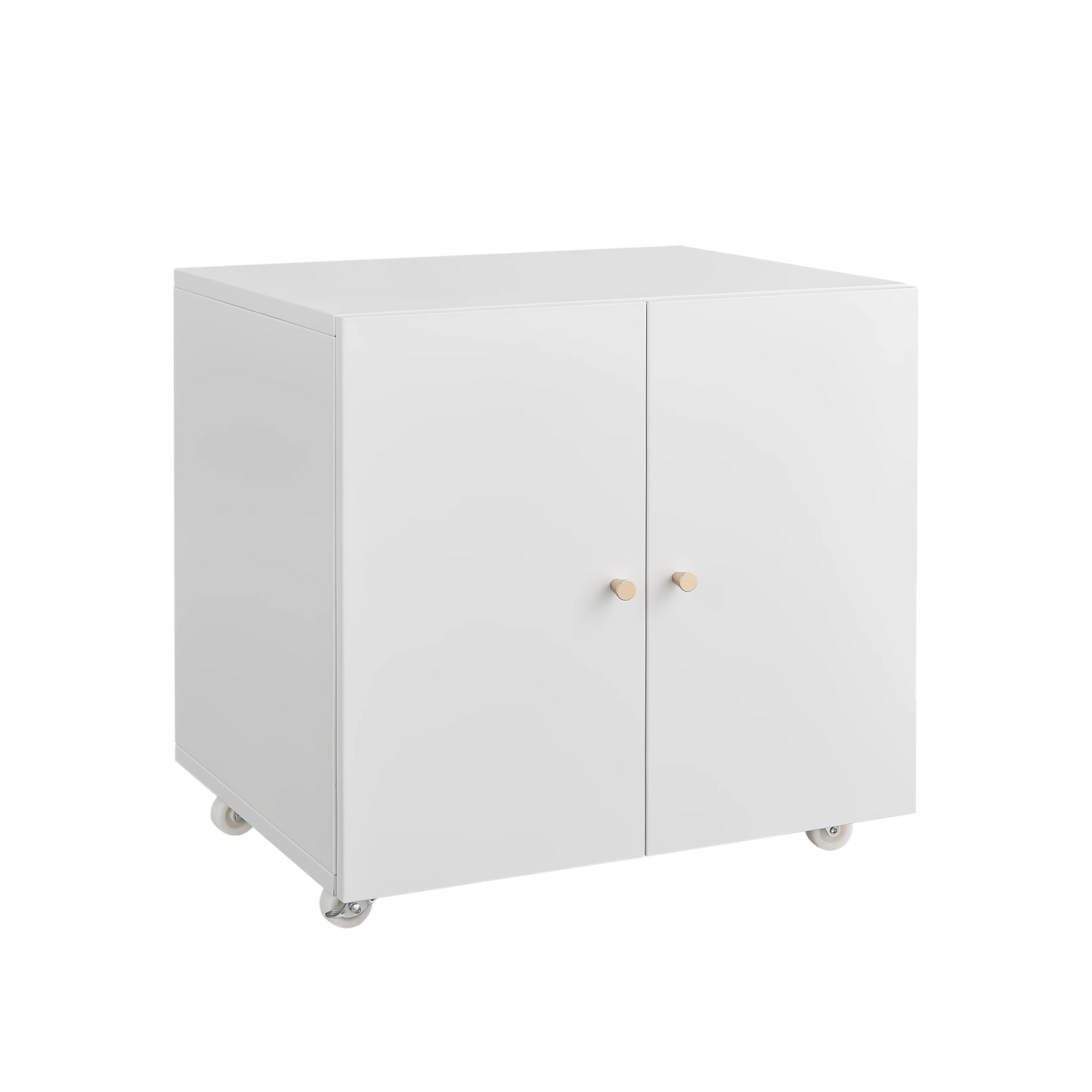 Home Office Printer Stand with Wheels, Printer Tables with File door Mobile Lateral Filing Cabinet with Open Storage Shelf for L