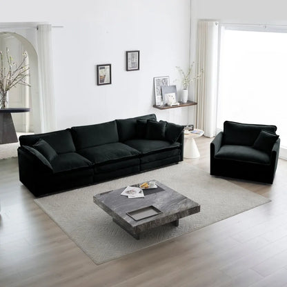 Modern Sofa Couch 3 Piece Set Extra Deep Seat Sectional Sofa for Living Room Oversized Sofa 3 Seat Sofa Loveseat and Single Sof