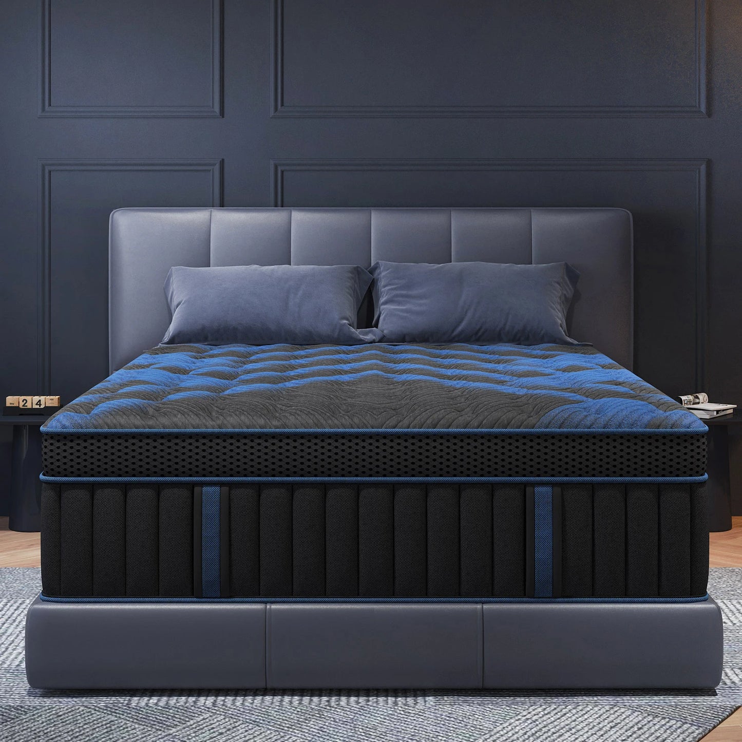 12"14" Gel Memory Foam Hybrid Pocket Spring Mattress Twin Full Queen King Bed Mattress In A Box, Medium Firm Motion Isolation